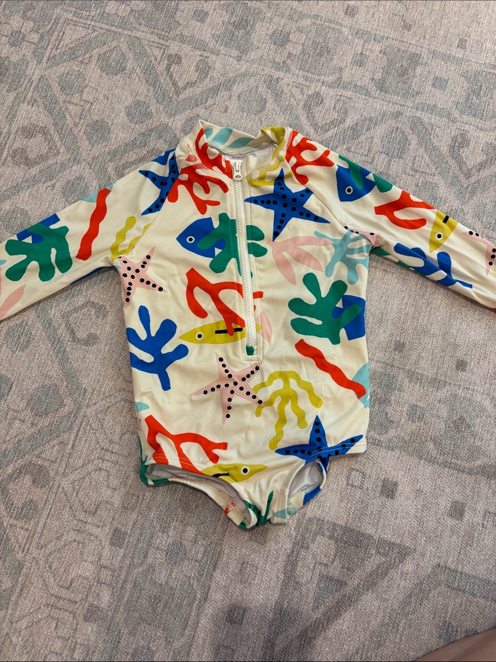 Hanna Andersson Multi-Color Sea Life Long-Sleeve Rashguard
